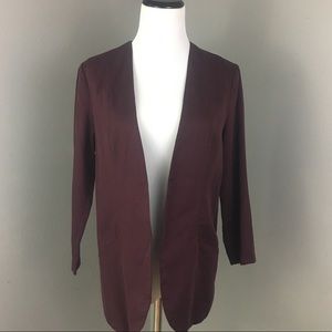 Harlowe & Graham 3/4 Sleeve Open Face Blazer
